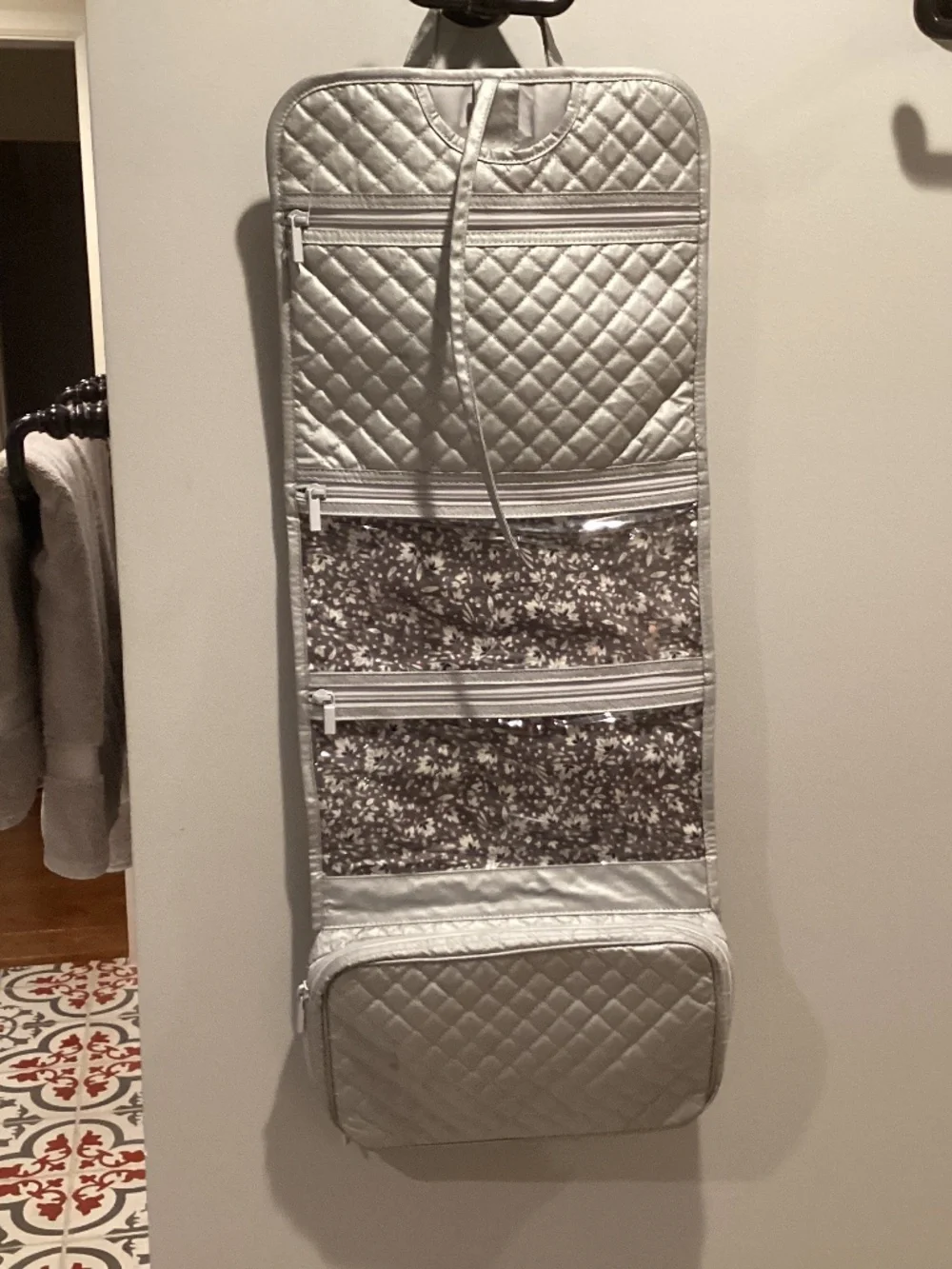 Vera Bradley 3-part toiletries bag
